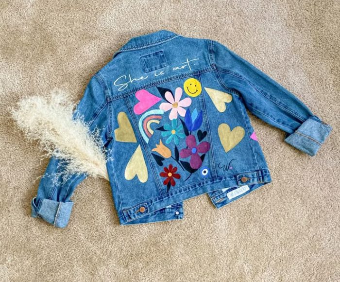 Women Custom Jacket with flowers Women Custom Jacket with flowers